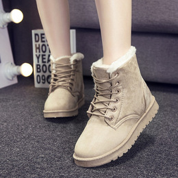 New autumn/winter snow boots for women, martin short boots, export large size cotton shoes, student warm lined shoes
